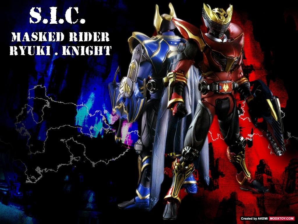 rider ryuki and knight Wallpaper