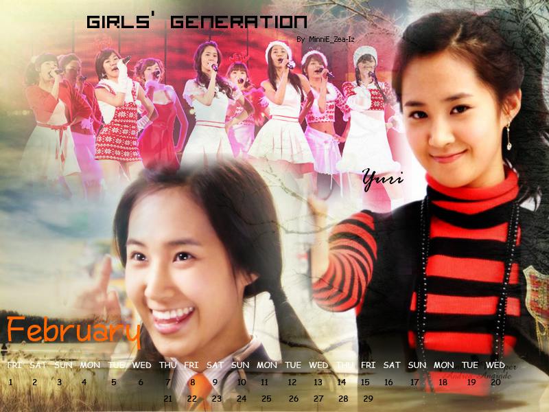 yuri wallpaper. Calendar 2008 - Yuri SNSD