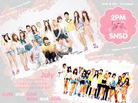 2PM and SNSD : JULY Calendar