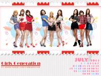 SNSD July Calendar