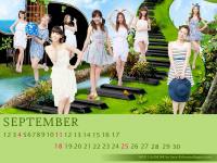 SNSD daum with calendar of September