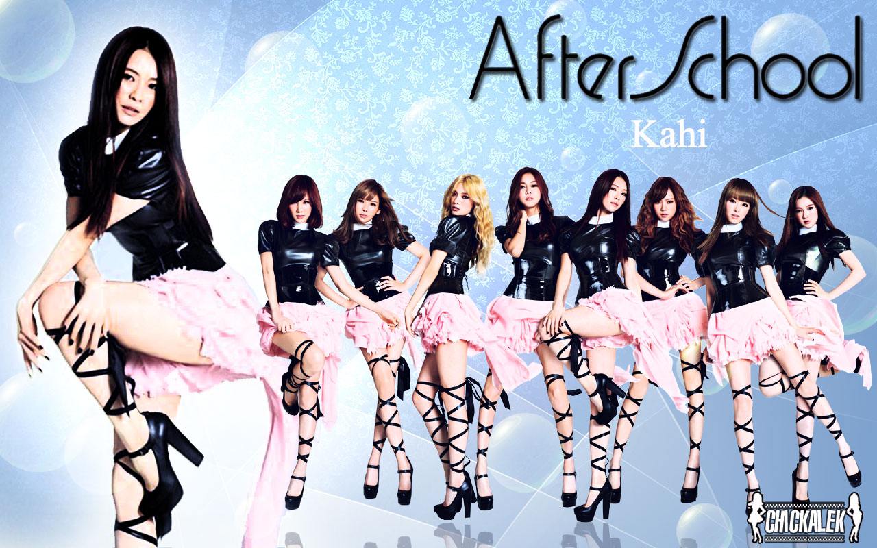 After School is a South Korean girls band k-pop cute korean girls actress wallpapers of Pledis Entertainment formed in 2009. After School k-pop cute korean girls actress wallpapers, where the members are added or withdrawn by Park Kahi, JungAh Kim, Lee Jooyeon, Uee, Raina, Nana, Lizzy and E-Young: