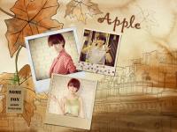 Apple in beautyful time