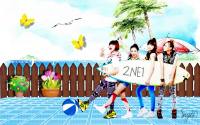 :: 2NE1 : In Front Of Beach Painting ::