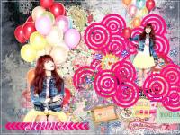 Juniel Black pink wallpaper