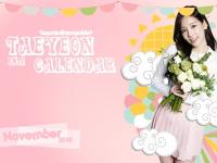 Taeyeon Simple November CALENDAR
