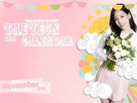 Taeyeon Simple November CALENDAR