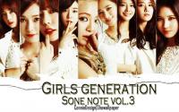 Girls Generation Sone Note Vol.3