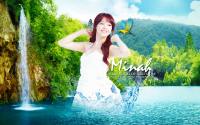 Bang Minah at the waterfall.